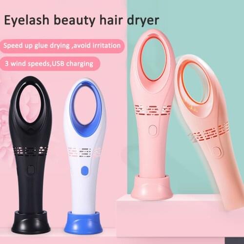 Mini USB Handheld Bladeless Fan Air Conditioning Blower Glue Grafted Eyelashes Dedicated Dryer Beauty Tool For Eyelash Extension