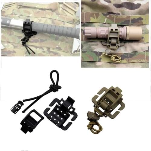 Outdoor Molle Webbing Buckle Clip Clasp Tactical Flashlight Ice Axe Walking Stick Tripod Fixed Clip
