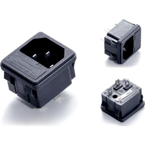 Wholesale ce Copper IEC320 C13 C14 PDU UPS Embedded AC power outlet 3sprong 3pin fused electrical Panel Receptacle AC socket 10A