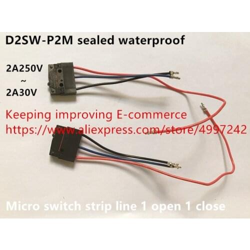 Original new 100% D2SW-P2M sealed waterproof micro switch strip line 1 open 1 close
