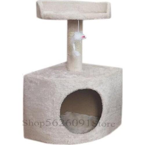 Small Cat Climbing Frame Nest Tree House Cat Platform Cat Toy Sisal Scratching Post Cat House Cat Catch Plate Rack