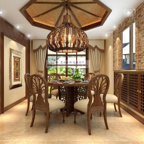 Southeast Asia Pendant Lights hand-woven lamps fashion restaurant restaurant lighting hotel non-standard engineering lights