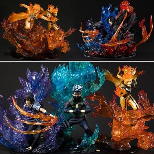 Naruto Full Set Flame Susanoo Uchiha Itachi Sasuke Naruto Kakashi Haruno Sakura Nirvana Figure Model Toys