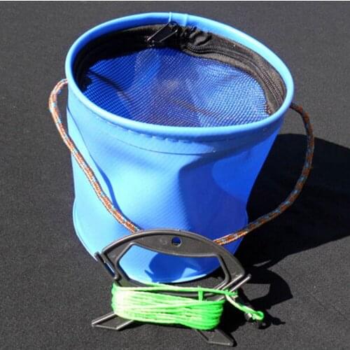 1Pcs Portable Camping Hiking Fishing Bucket Tackle Tools Wholesale Outdoor Fish Tackles Canvas Bag Folding Bucket