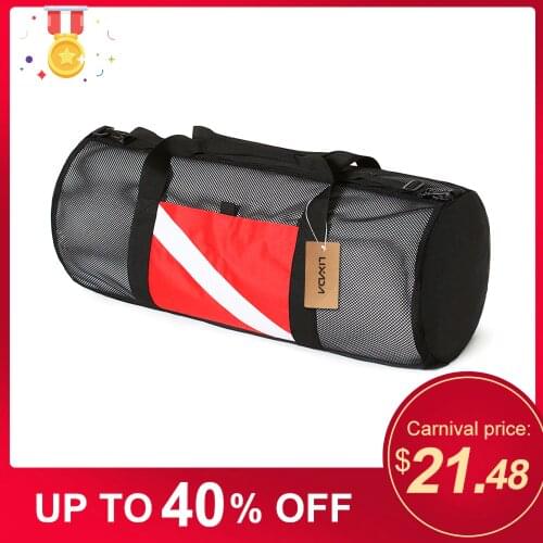 Mesh Duffel Gear Bag Snorkel Equipment Carry Bag for Mask Snorkel Fins Scuba Diving Surfing Gear Fitness sports Gym bag Unisex