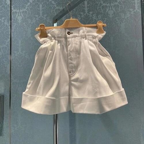 Korean Fashion White Shorts Women 2021 Summer High Waist Slim Shorts Feminino Casual Ropa De Mujer