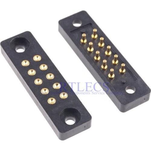 1 Set 10P Probe Connector Spring Thimble Charging Spring Needle Conductive Connector Electronic Shock 10P Pogo Pin Connector