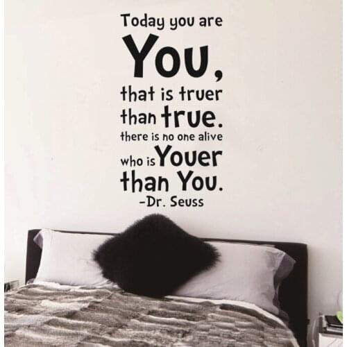 Creative home living room Wall Sticker Letter Removable Vinyl Mural today you are truer Decal Transfer Vintage Decor Quote Art