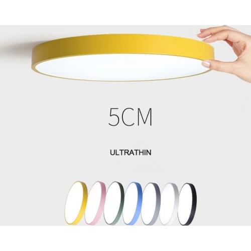 Ultra-thin Ceiling Lights Creative Colored Circular LED Ceiling Lamps Childrens Room Lighting Kindergarten Exhibition Hall Lamp