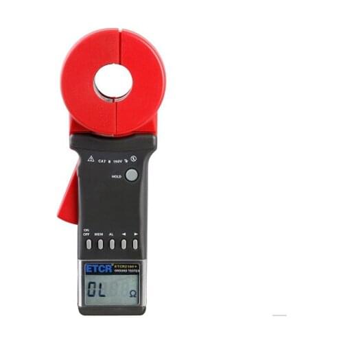 0.01ohm--1000ohm ETCR2100+ Clamp On Ground Earth Resistance Tester Meter