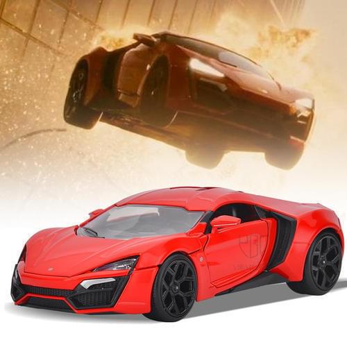 1/32 Fast 7 Lykan Hypersport Alloy Car Model Diecast Super Sport Car Metal Models With Light Sound Red Vehicle Toys For Children