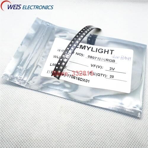 100PCS 2.0*1.8*0.8mm 2018 0805 0807 RGB SLOW FLASH lamp LED RED BLUE GREEN Automatic flash Light beads WHOLESALE Free shipping