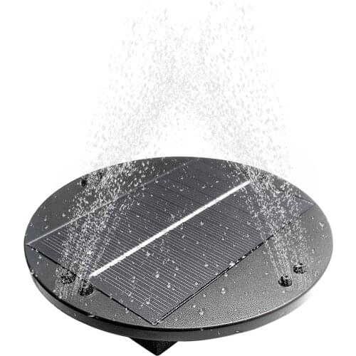 13cm Solar Water Fountain Bird Bath Fountain Floating Fountain Garden Fountain Built-in Brush-less Motor Floating Fountain #WO