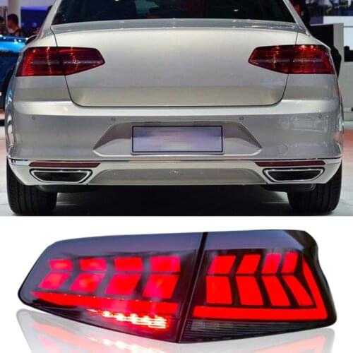 2pcs For VW Passat / Magotan 2017-2019 tail lights assembly All LED Rear Lamp+ dynamic turn signal +reverse light