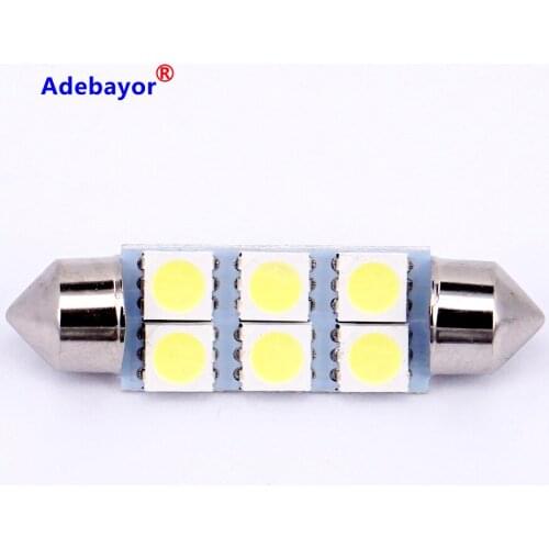 30 X31mm 36mm 39mm 41mm 5050 SMD 6 LED Festoon Dome Car Light auto door Lamp instrument Bulb pathway light White 12V work lamp