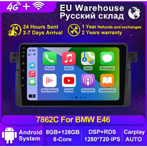 7862C Wireless Carplay Android Auto For BMW 3-Series 3 Series E46 1998 - 2006 Car Radio Multimedia Video Player Navigation GPS