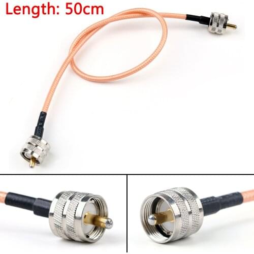 Artudatech 5Pcs 20cm/50cm RG142 Cable PL259 UHF Male To UHF Male For Car Radio Antenna Pigtail 8in Connector Parts