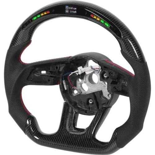 Car Horns car accessories Steering Wheel LED Shift Lights Display Carbon Fiber Fit for B9 A3 A4 A5 S4 RS3 RS4 RS5 2017+ Car