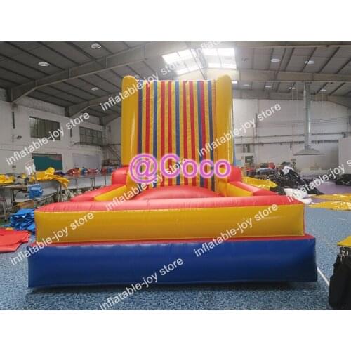Free air shippping to door,5x3x3.5m/6x3x3.5mH Inflatable sticky walls with suit, Challenge climbing wall for kids and adults