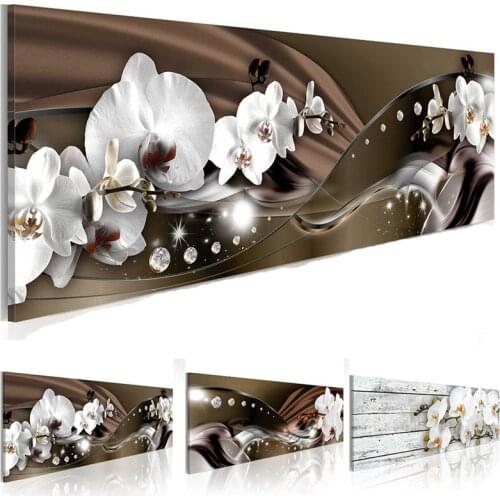 Large White Beautiful Orchid Flowers Diamond Painting Rhinestone 5D DIY Diamond Embroidery,Cross Stitch,diamond Mosaic Sale