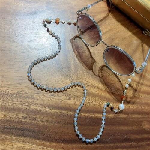 EYER Luxury fashion Grey Moonlight Crystal DIY glasses lanyard glasses chain fashion dating jewelry accessories for charm women