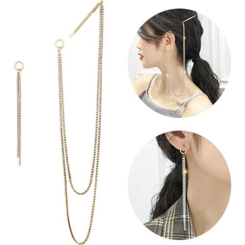 Coxeer 1pc Elegant Sweet Earrings Fashion Chic Long Drop Earrings Dangle Earrings For Women Ladies Girls Jewelry Accessories