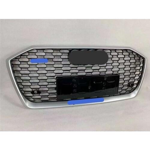 For RS6 Style Front Sport Hex Mesh Honeycomb Hood Grill Gloss Black for Audi A6/S6 C8 2019-2020 car accessories