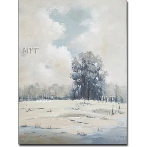 Modern 100% Hand-painted Tree Oil Painting Wall Canvas Art Decoration Natural Scenery Paintings Art Unframed For Bedroom Decor