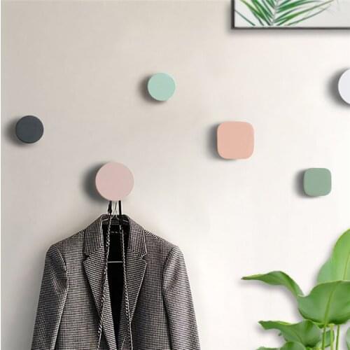 Resin Cloud Square Round Wall Hook Key Keychain Umbrella Sundries Hanger for Entryway Aisle Sofa Background Hanging Home Decor