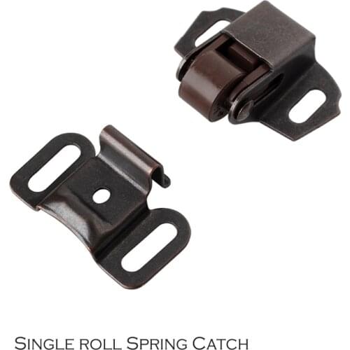 Furniture single Door Latch/Catch Closures antique bronze color iron material spring catches with free screws
