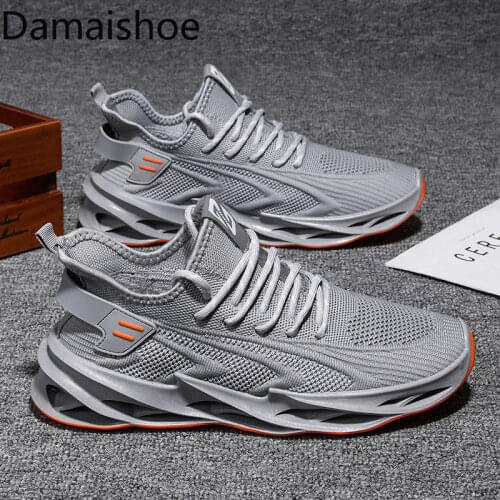 Fashion Mens Shoes Comfort Breathable Flying Woven Mens Shoes Flat Bottom Sneakers Light Wear-Resistant Outdoor Running Shoes