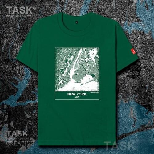 City Map New York originality new Tops mens cotton Fashion Solid t shirt summer clothes Harajuku Casual Print Unisex Streetwear