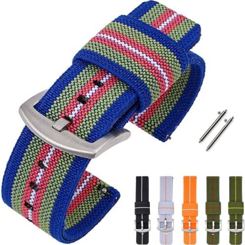 Nylon woven strap for Seiko for CASIO replacement strap 18 / 20 / 22 / 24mm watch accessories