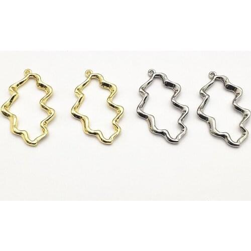 New Arrival! 38x23mm 100pcs Zinc Alloy Irregular Charm for Handmade Necklace/Earring DIY Parts,Jewelry Accessories Findings