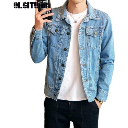 Мужские джинсовые куртки OLGITUM China At AliExpress