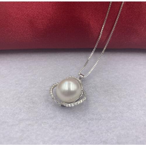 Sinya AAAA Natural pearls pendant Necklace For women girl mother in 925 Stering silver pearl diameter 11mm 2019 new arrival