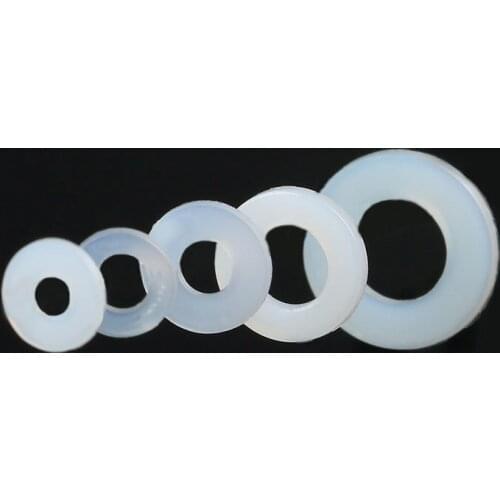 50Pcs Plastic Nylon Washer Plated Flat Spacer Seals Washer Gasket Ring Washers Fastener Air Conditioning Car M3 M4 M6