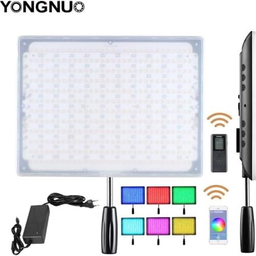 YN600 RGB Professional Ultra Thin LED Video Light 5500K+RGB Adjustable Brightness CRI>95 with Remote Controller Studio Lighting
