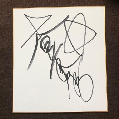 Hand signed Honda Minako autographed shikishi card art board 272*242mm rare