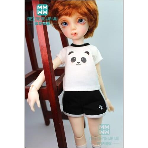 28cm-30cm 1/6 BJD YOSD joint doll clothes accessories Fashion Panda T-shirt three-piece suit