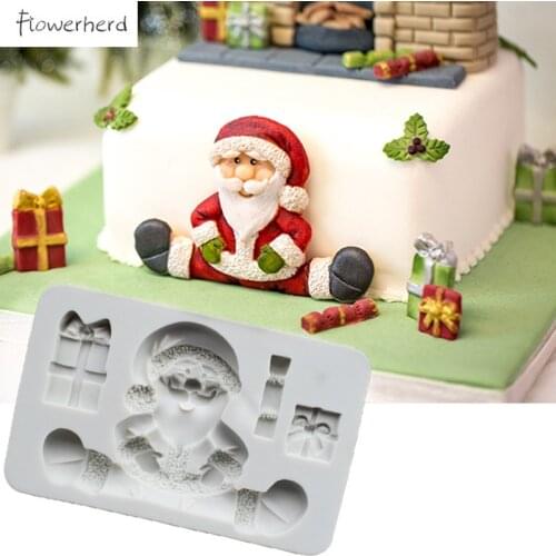 Santa Shape Silicone Mold DIY Fondant Mold Silicone Cake Mold Chocolate Mold Cake Decorating Tools Christmas Decoration Baking
