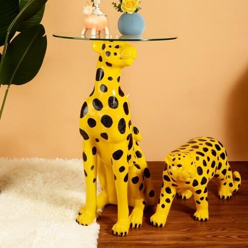 Nordic Modern Creative Resin Cheetah Statue Living Room Originality Large Home Decor Arts Crafts Sculpture Nordic DecorationHome