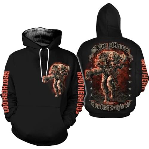 No Gets Left Behind 3D Hoodie 2021 Men Sweatshirt Streetwear Oversize Casual Zip Pullover Harajuku Hoodie Ropa Hombre