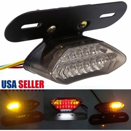 12V 20LED Motorcycle Rear Brake Tail Stop Light For Dirt Taillight Rear License Plate Light Motorcycle Decorative Accessories