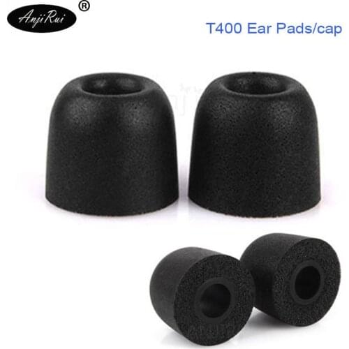 4 pcs/2 pair ANJIRUI T400 (L M S) Caliber Ear Pads/cap 4.9mm memory foam eartips T400 for in-ear earphone tips sponge Ear cotton