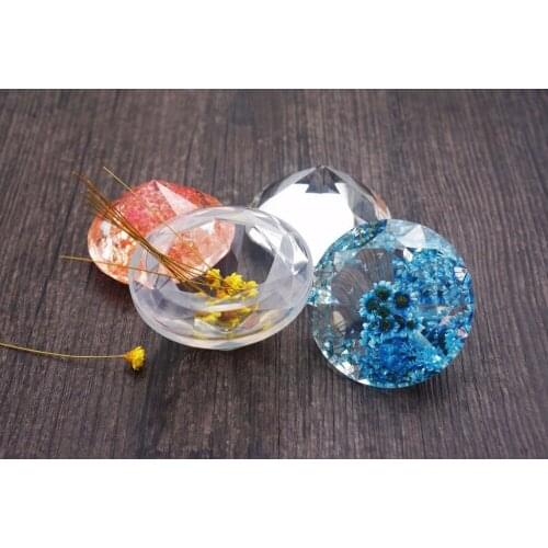2 Pcs DIY Pendant Resin Jewelry Silicone Mold, Crystal Shape