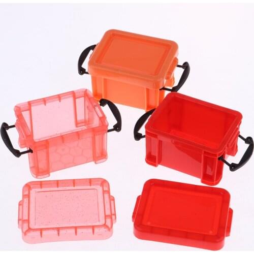 3x Storage Box Container for 1:6 Doll House Furniture Decoration Accessory
