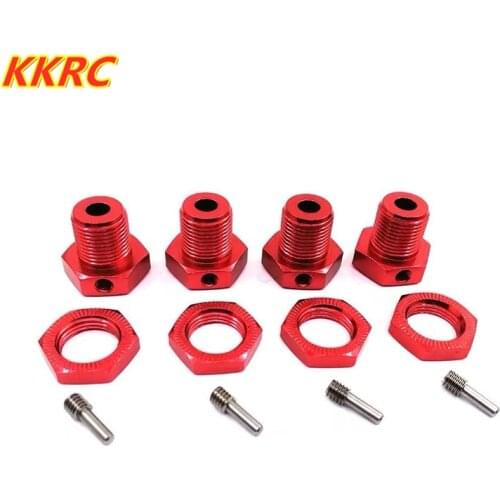4PCS Aluminum Alloy 17mm Wheel Hex Hub Conversion Adapter For ERO-012 E56087-3 E-REVO for 1/8 RC Car