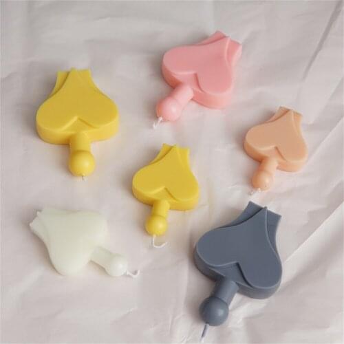 Heart Playing Card Candle Acrylic Mold Love Peach Shape Diy Aromatherapy Mould Handmade Plaster Craft Soap Making Home Decor