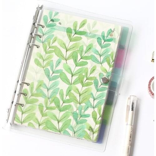 Creative A5 A6 A7 Colored Notebook Index Page Matte Cover Spiral Diary Planner Paper Note Book Category Pages Stationery